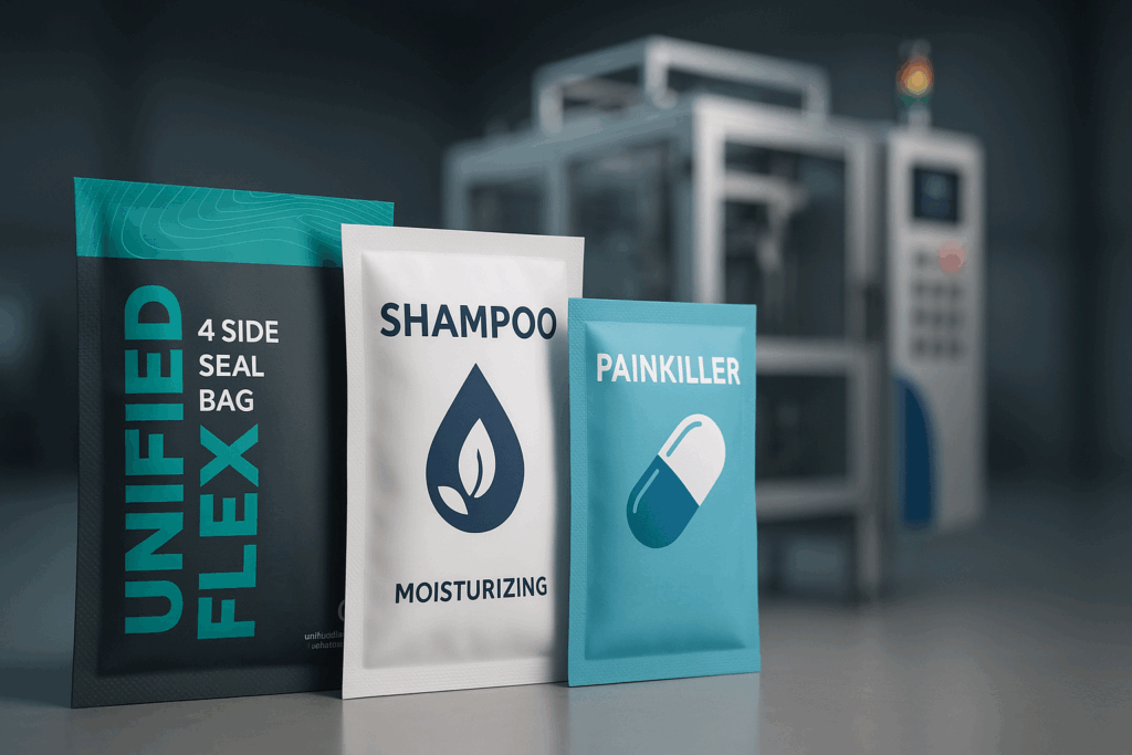 Sachet Machines, Liquid, Powder, sachet packaging machines, packaging machines, Unified Flex