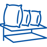 Illustration of retail shelf with snack bags in different sizes.