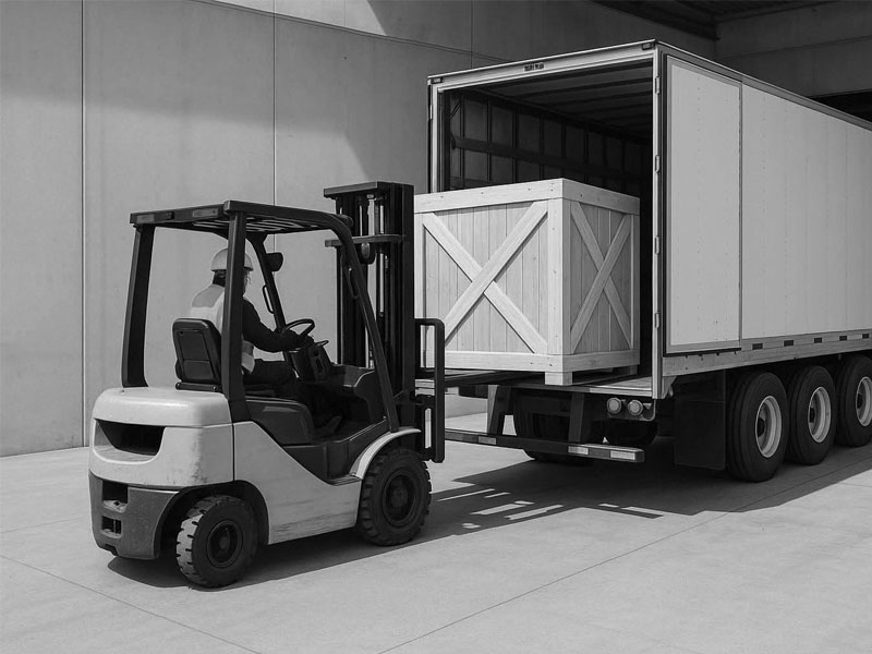 Forklift Loading Trailer