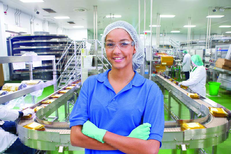 Woman on factory Floor