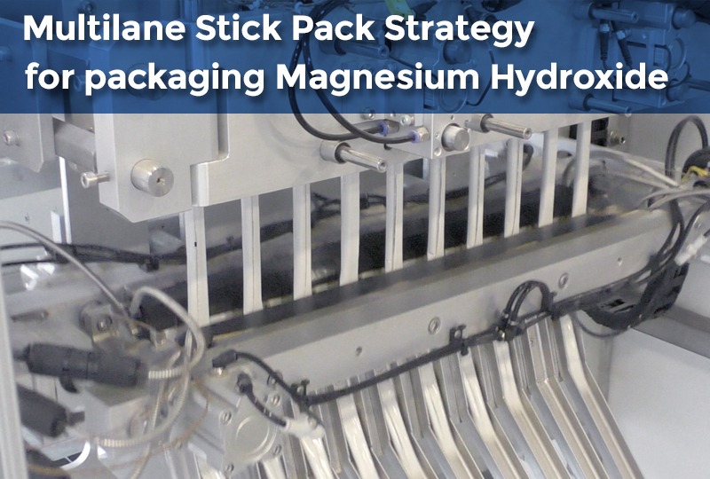 Multilane Stick Pack Machine used for packaging magnesium hydroxide powder