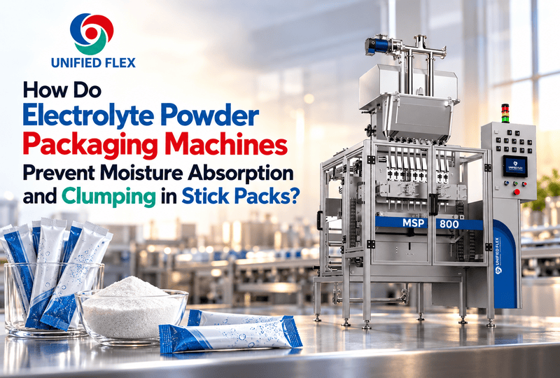 Electrolyte powder packaging machine filling stick packs to prevent moisture absorption and powder clumping